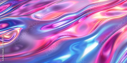 Vibrant, dynamic 3D render featuring a lustrous, shifting metallic wave design perfect for backgrounds and promotional materials.