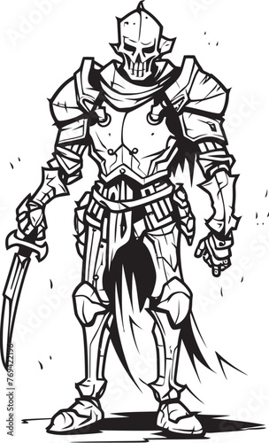 Wallpaper Mural Eternal Guardian Zombie Knight Soldier Black Vector Emblem Undead Sentinel Zombie Knight Soldier Black Logo Icon Torontodigital.ca