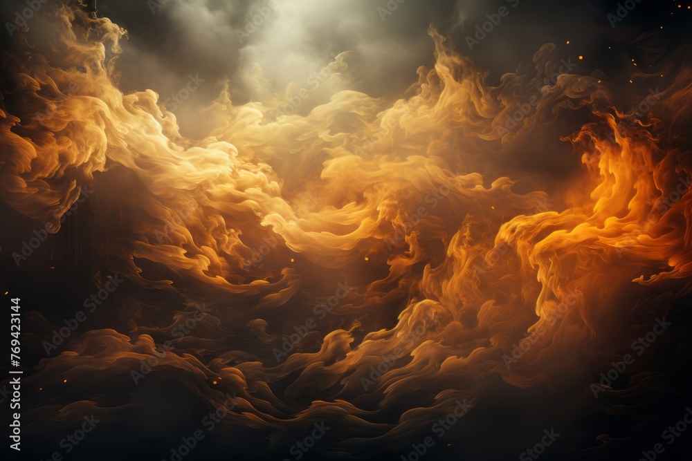 fire and clouds