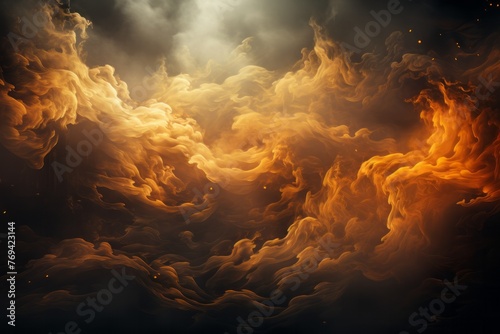 fire and clouds