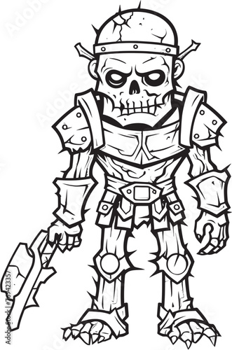 Wallpaper Mural Doomed Defender Zombie Knight Soldier Black Logo Emblem Undying Legionnaire Zombie Knight Soldier Black Vector Icon Torontodigital.ca