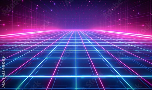 Pink Neon Nightclub A Glowing  Futuristic Paradise Generative AI