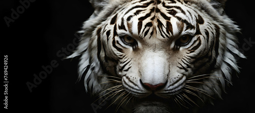 white tiger bengal hybrid. stunning white female tiger. Generative AI