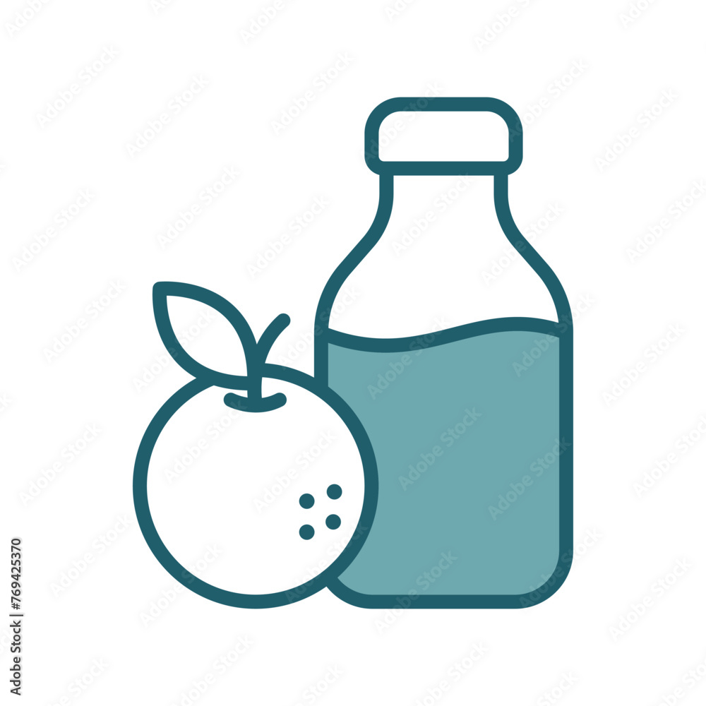 Obraz premium orange juice icon vector design template simple and clean