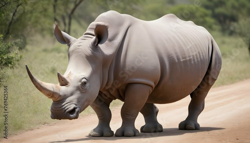 A Rhinoceros In A Safari Experience