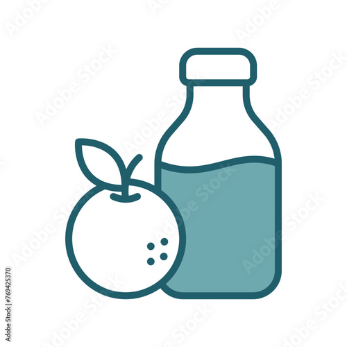 orange juice icon vector design template simple and clean