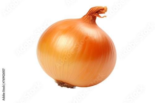 Ethereal Onion: A Glimpse of Natures Layers on a White Canvas. On a White or Clear Surface PNG Transparent Background.