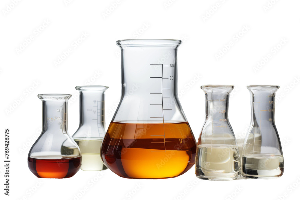 Shimmering Beakers Dance With Liquid Elixirs. On a White or Clear Surface PNG Transparent Background. Shimmering Beakers Dance With Liquid Elixirs. On a White or Clear Surface PNG Transparent Background.