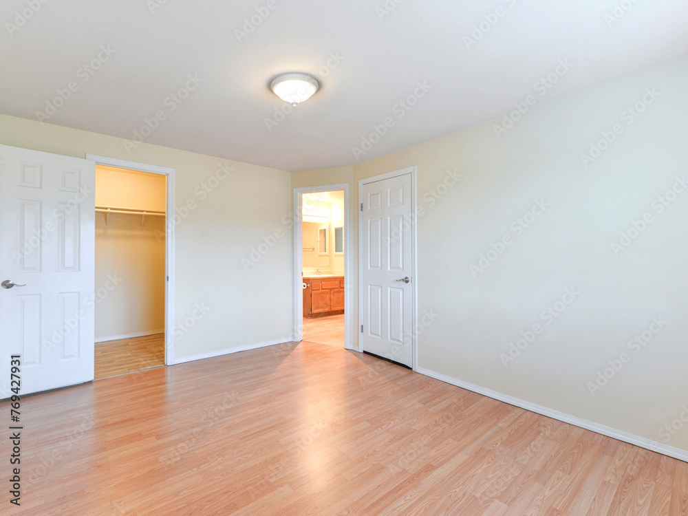 Modern residential empty bedroom interior Modern residential empty bedroom interior