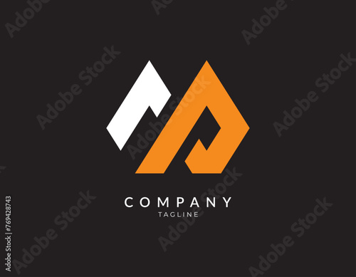 MP logo design. Monogram letter mp logo design