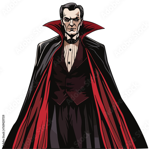 Dracula Clipart Vampire clipart isolated on white background