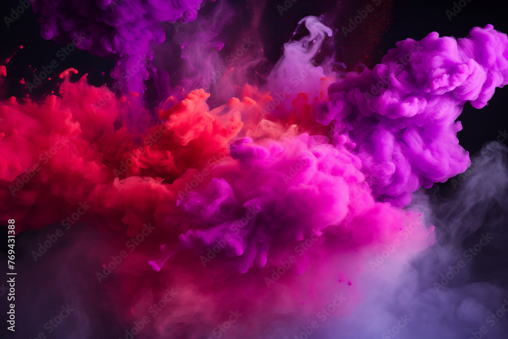 Dynamic Burst of Multicolored Powder, Abstract Art Concept with Vivid Pigments in Motion Against a Dark Background, Explosion of Color Dynamic Burst of Multicolored Powder, Abstract Art Concept with Vivid Pigments in Motion Against a Dark Background, Explosion of Color