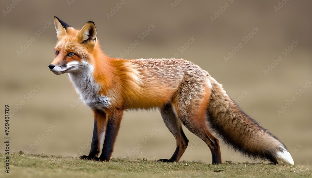 A Fox With Its Tail Held Low Submissive