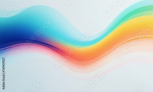  Vibrant orange teal psychedelic grainy gradient color flow wave on white background