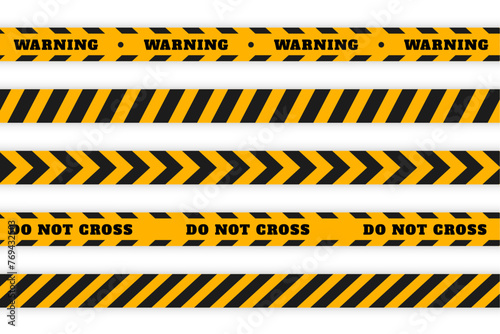 warning sign at construction or crime scene collection © AC