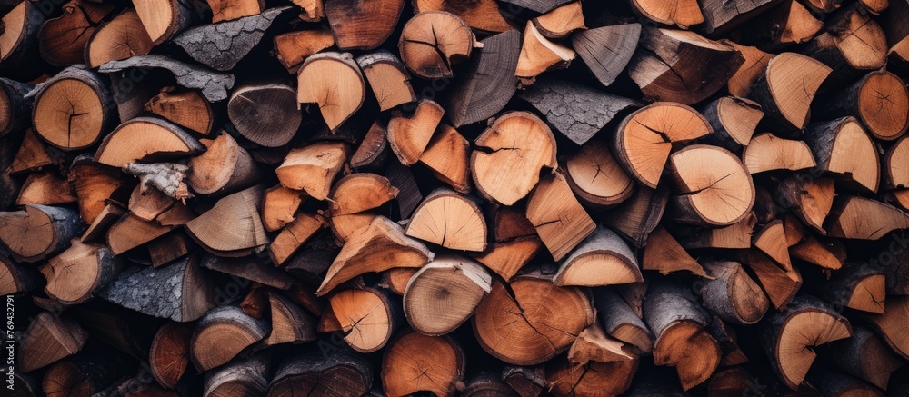 A stack of logs is reminiscent of a rustic cabin, perfect for a cozy cuisine or flooring decor. The woods natural pattern adds an artistic touch to any plantfilled space A stack of logs is reminiscent of a rustic cabin, perfect for a cozy cuisine or flooring decor. The woods natural pattern adds an artistic touch to any plantfilled space