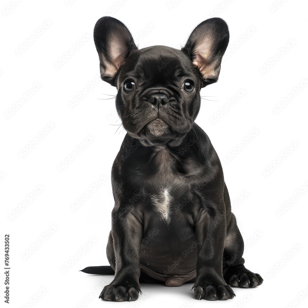 French Bulldog puppy on transparency background PNG
