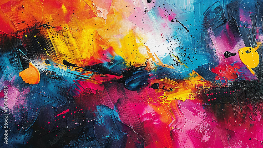 Explosive Abstract Art with Vivid Colors