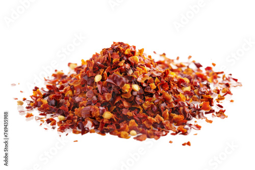 Crushed Chili Pepper on Transparent Background