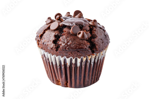 Heavenly Chocolate Muffin Treat on Transparent Background