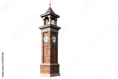 Timeless Clock Tower Beauty on Transparent Background