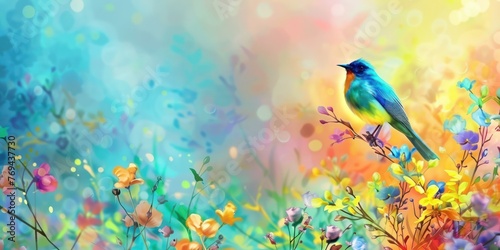 Generate an image of colorful nature background © sambath