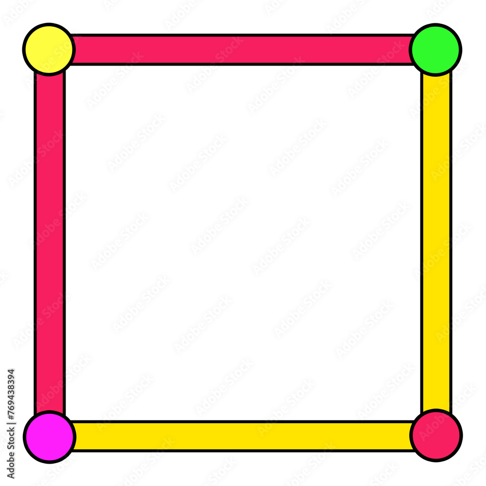 Frame style memphis comic pop art retro 90s