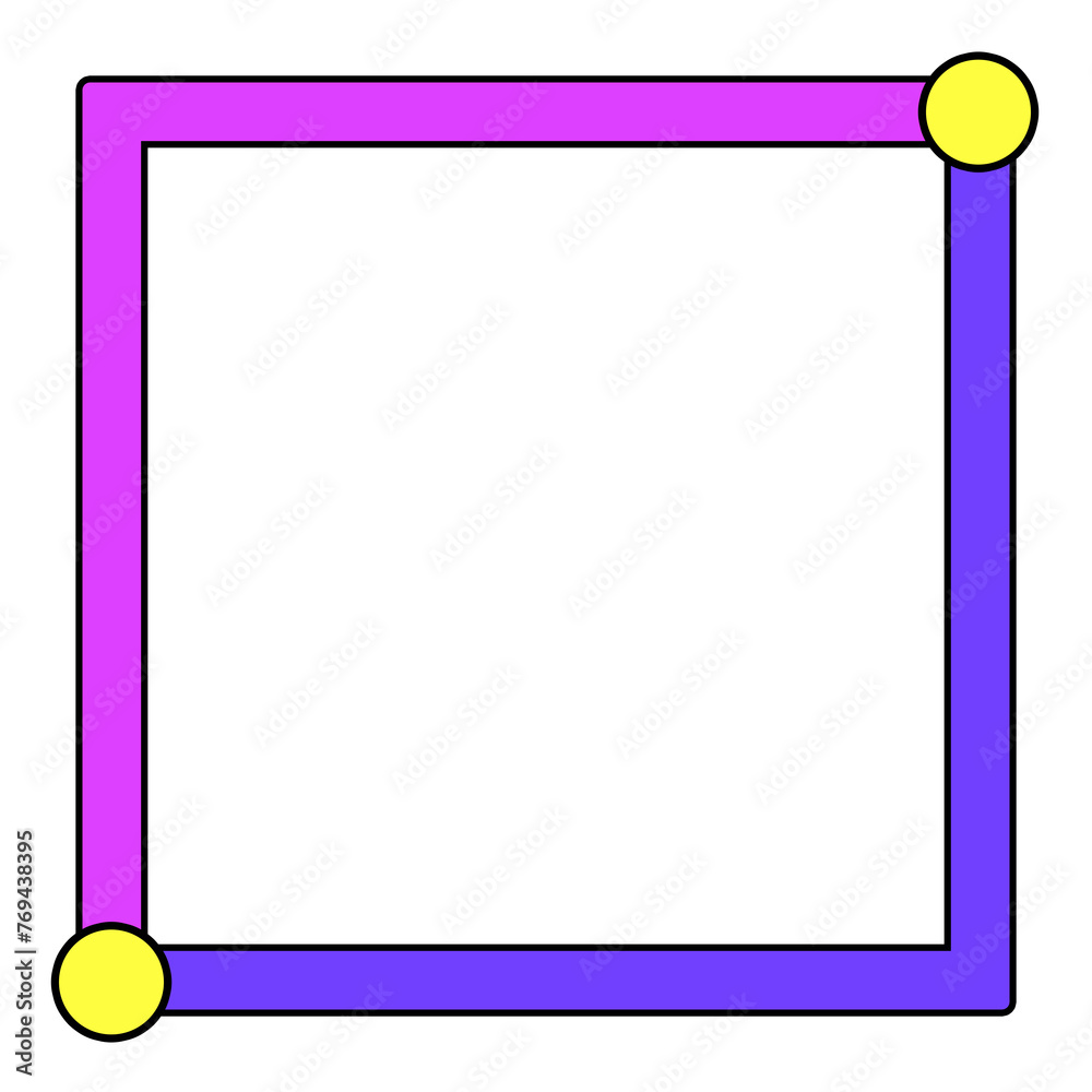 Frame style memphis comic pop art retro 90s