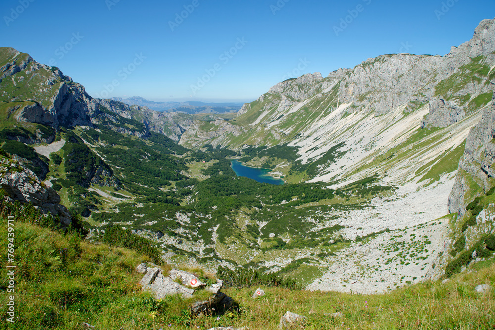 View of Durmitor National Park, Montenegro. Travel concept.