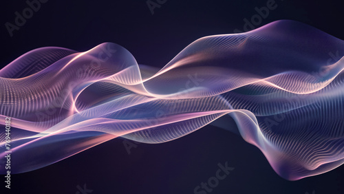 Abstract clean colorful wave design isolated on dark background