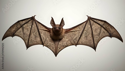 A Bat With Intricate Patterns On Its Wings