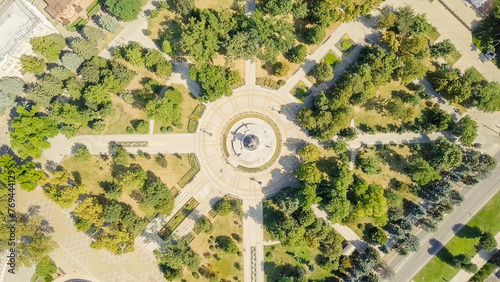Russia, Krasnodar - August 30, 2017: Monument to Catherine II - a monument in honor of Empress Catherine II in Krasnodar. It is located in Ekaterinensky Square. City of Krasnodar, Russia