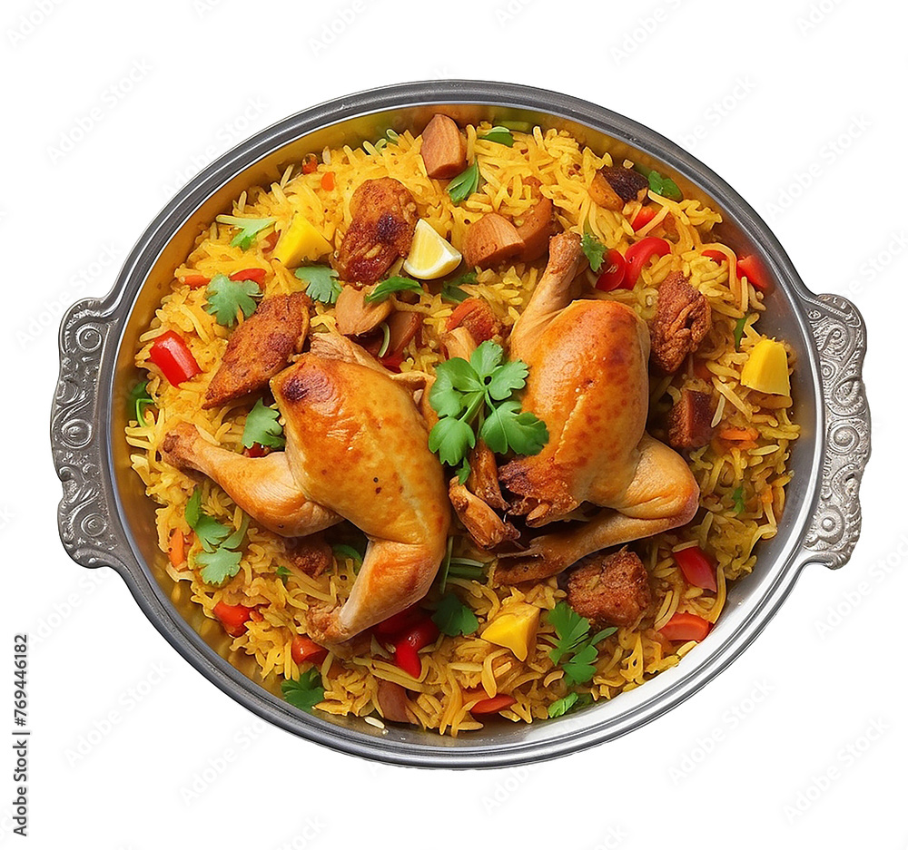 Chicken biryani with vegetables PNG image Chicken biryani with vegetables PNG image