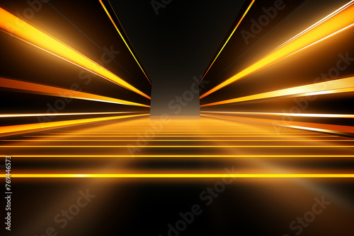 Abstract background with black and yellow stripes. 3d render illustration.