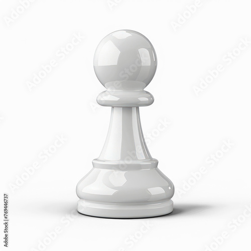 white chess pawn, elegant design on transparency background PNG 