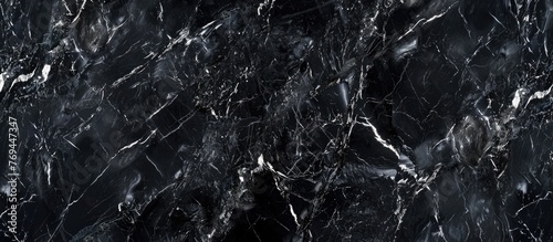 Natural-looking black marble surface pattern