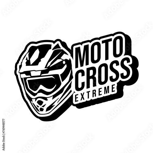 Extreme motocross championship logo emblem design photo