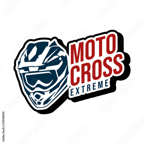 Extreme motocross championship logo emblem design