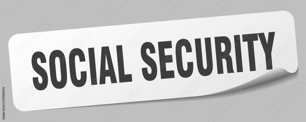 social security sticker. social security label social security sticker. social security label