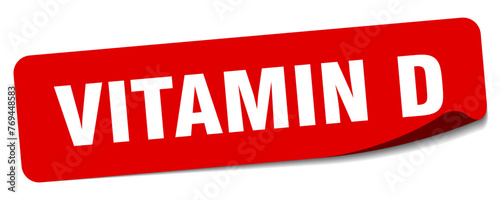 vitamin d sticker. vitamin d label