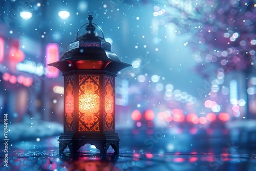 Islamic lantern background for Muslims Celebrations like Eid Ramadan or Bakra Eid Festival