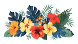 Tropical flower design. floral icon. natural concep