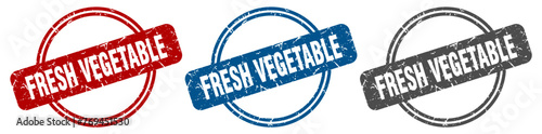 fresh vegetable stamp. fresh vegetable sign. fresh vegetable label set