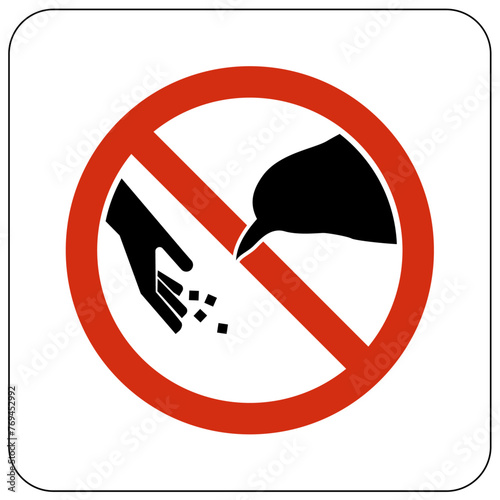 Do not feed animals sign