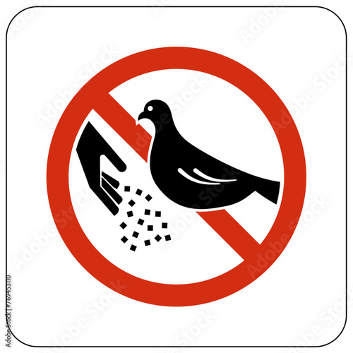 Do not feed animals sign