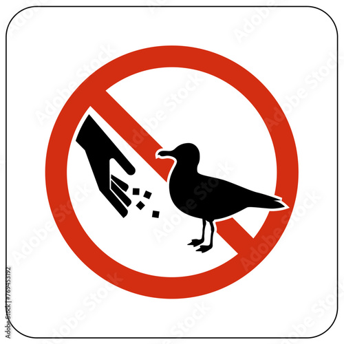 Do not feed animals sign