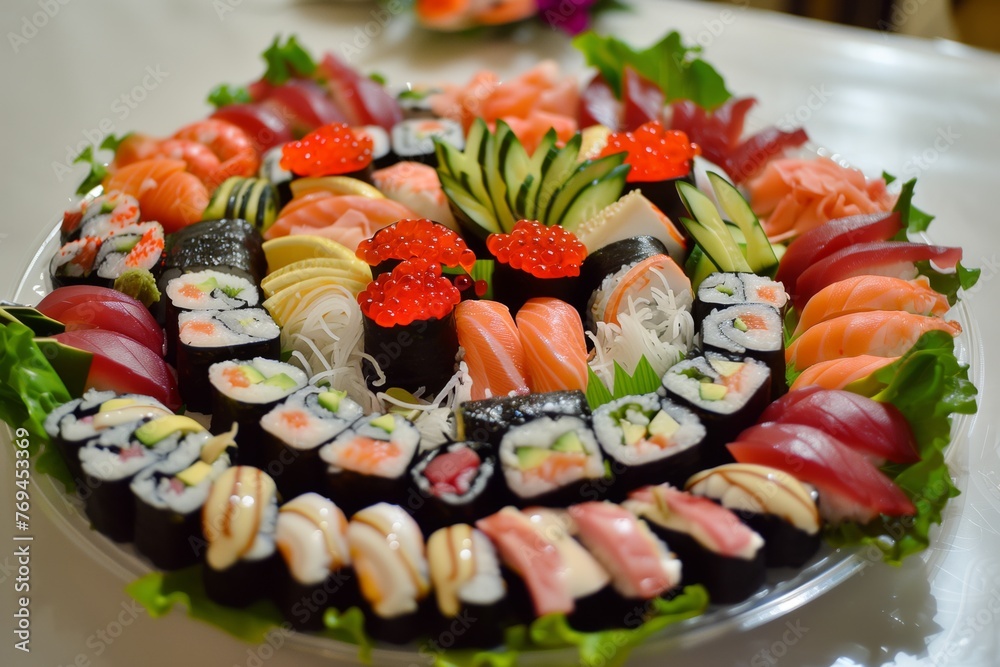 snap of a sushi platter crafted by a beginner