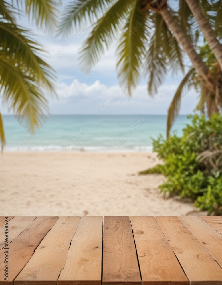 beach with palm trees