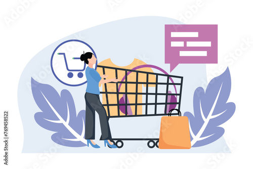 E Commerce Flat Design Illustration