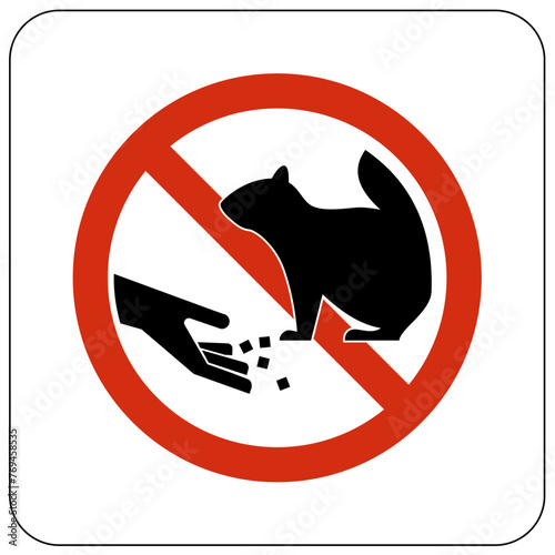 Do not feed animals sign